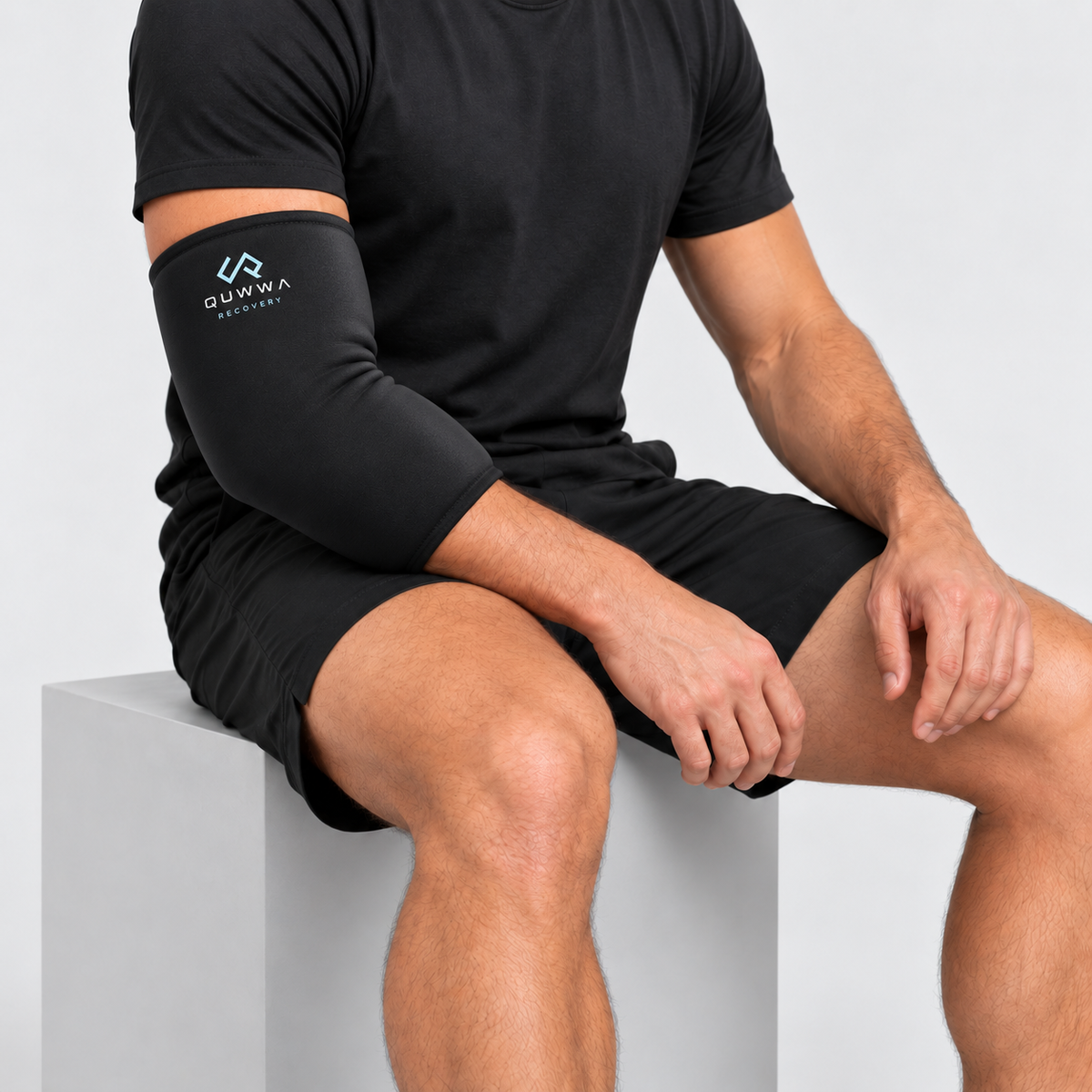 Elleboog ice wrap gedragen